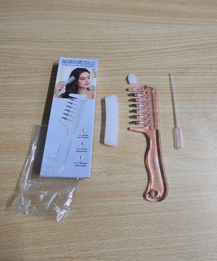 Hair Oil Applicator - For Scalp Massager Roller Ball Precise Portable | Scalp Oil Dispenser Comb for Women Roots Hairline All Types, Spa Travel Salon Home Images
