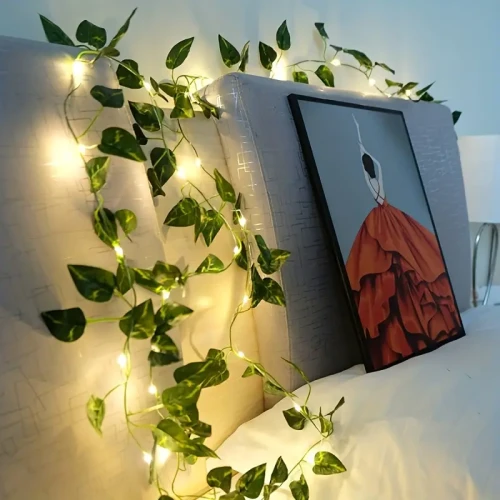 1pc led rattan light string room decoration green