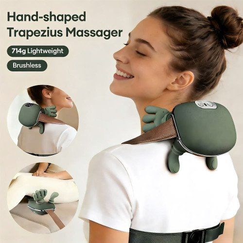 Shoulder and Neck Massager – Rechargeable Cordless Deep Kneading Body Massager with Adjustable Massage Modes, Portable Shoulder, Neck & Upper Back Massage Device for Home, Office & Travel